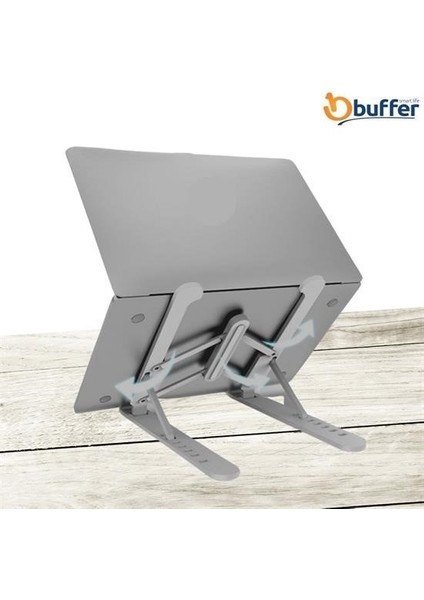 Buffer® Ayarlanabilir Plastik Dizüstü Destek Tabanı Katlanabilir Taşınabilir Laptop Sehpası Yükselti