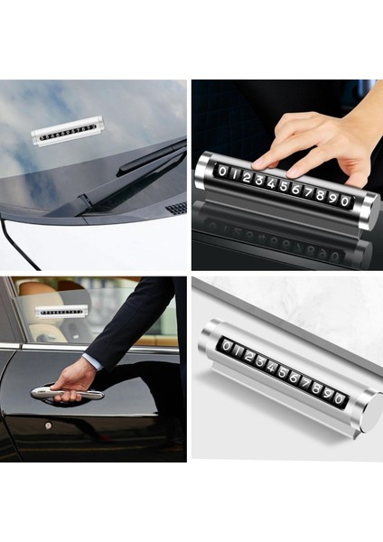 Buffer® Alüminyum Kasa Gri Renk Çevirmeli Araç Içi Telefon Numaratörü Park Oto Numaratörü fiyatları