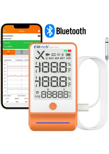 Gsp-6 Pro Akıllı Sıcaklık ve Nem Kaydedici