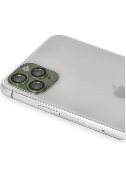 iPhone 11 Pro Max Pers Alüminyum Kamera Lens - Yeşil modelleri