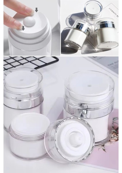 Buffer® Hava Pompalı Doldurulabilir Vakumlu Krem,fondoten Sıvı Kozmetik Ürün Şişesi