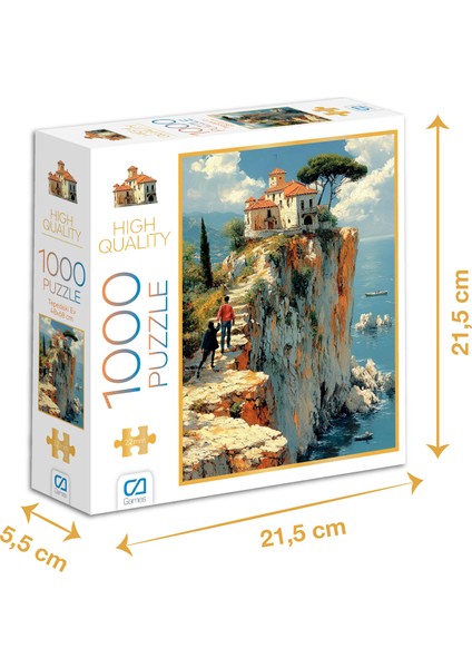 Tepedeki Ev - 1000 Parçalı Puzzle - 48 x 68 cm