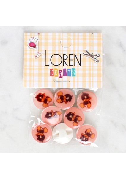 Loren Crafts 8'li Ördek Düğme - 1206