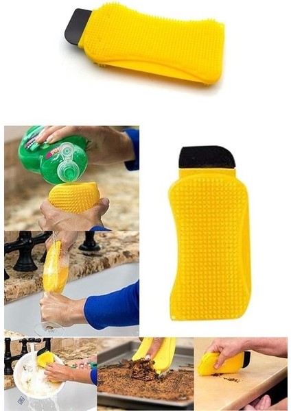 Buffer® Çok Fonksiyonlu Deterjan Hazneli Pratik Bulaşık Yıkama Fırçası