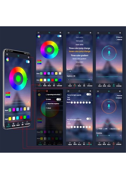 12V LED Işık Çok Renkli Atmosfer Ses Kontrolü Dekoratif Neon Lamba Stil Için: 36LED App + Uzaktan Kumanda (Yurt Dışından) fırsatları