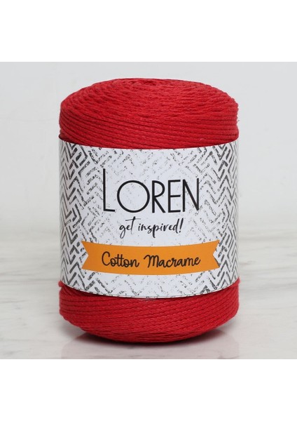 Loren Cotton Macrame Kırmızı - R095 - 34374