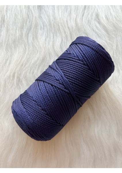 Makrome Ipi 3mm Polyester Lacivert