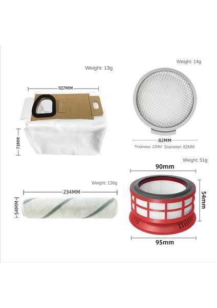 Ecovacs T50 Pro Süpürge Aksesuarları Için 20 Adet Filtre ve Toz Torbası (Yurt Dışından)