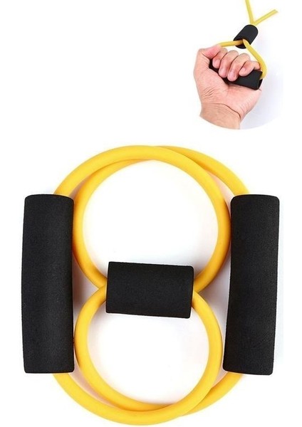 Buffer® 8 Şeklinde Direnç Bandı Yoga Plates ve Vücut Geliştirme Egzersiz Bandı