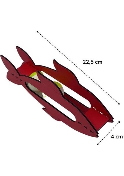 Buffer® Kediler Için Ahşap 2 Toplu Eğimli Sevimli Balık Şeklinde Eğitim Amaçlı Oyuncak