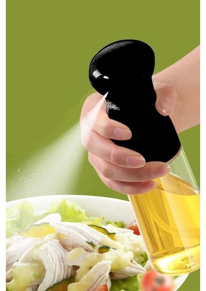 Buffer® Çok Amaçlı Cam Şişe Püskürtmeli Dağıtıcı Yağdanlık Limonluk Sirke Sosluk Spreyi Siyah