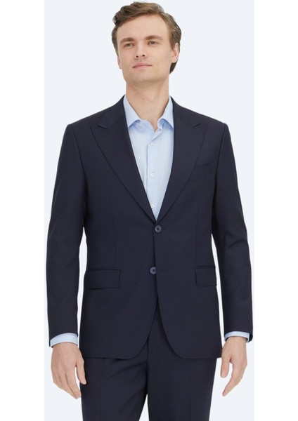 Lacivert Mikro Modern Fit %100 Yün Takım Elbise fiyatları