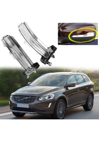 XC60 2013-2017 Için Dikiz Aynası Dönüş Sinyal Lambası LED Gösterge Sinyal Lambası Tekrarlayıcı Lambası (Yurt Dışından) fiyatları