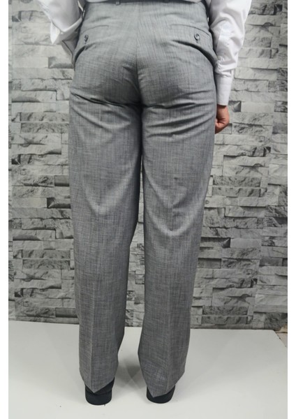 Erkek Klasik Kesim Kumaş Pantolon Açık Gri modelleri