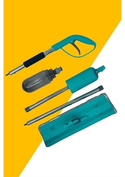 Buffer® Döner Başlıklı Spreyli Mop Parke Ahşap Fayans Temizleyici Su Hazneli Sihirli Paspas