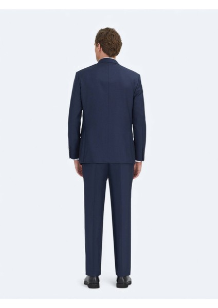 Lacivert Mikro Modern Fit %100 Yün Takım Elbise fırsatları