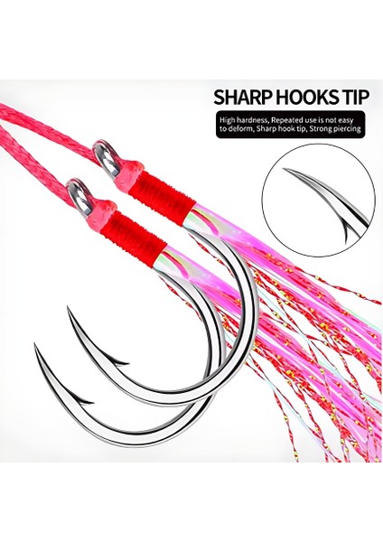 1/0 Numara 1 Adet Çiftli,glow Simli ,jig Asist,iğne Boyu 24 mm fiyatları