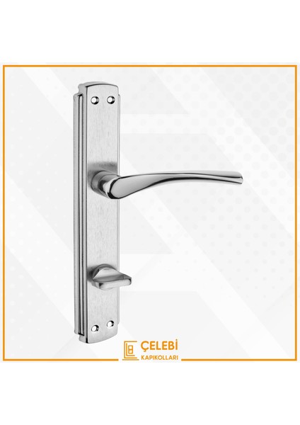 Bravo Kol Aynalı Nikel Saten Wc Kapı Kolu