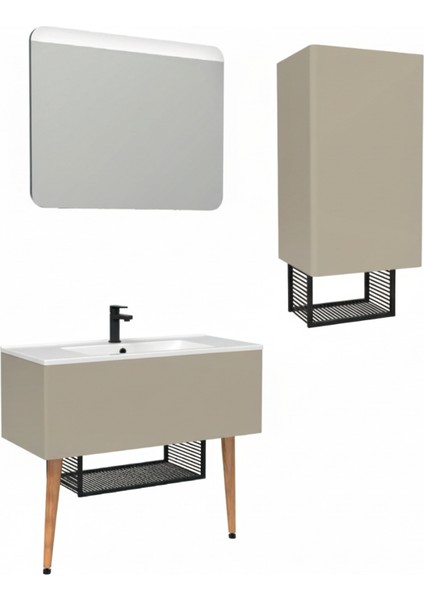 Zeon 100 cm Lavabo Dolabı Plazzo ve LED Ayna fiyatları