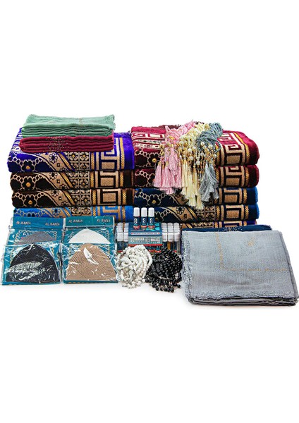 Hürrem 20 Kişilik Hac ve Umre Hediyelik Dodya Kadife Seccade Seti