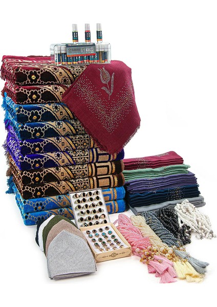 Hürrem 20 Kişilik Hac ve Umre Hediyelik Dodya Kadife Seccade Seti fiyatları