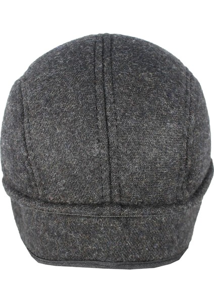 Erkek Kasket Kaşmir Yünlü Siyah Kışlık Kulaklı Şapka modelleri