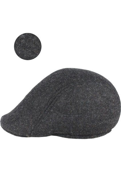 Erkek Kasket Kaşmir Yünlü Siyah Kışlık Kulaklı Şapka fırsatları