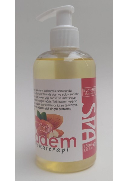 Tatlı Badem Aromaterapi Masaj Yağı %100 Doğal 250 Ml. / Ryotopro Sweet Almond Aromatherapy Massage Oil 100% Natural 250 Ml.