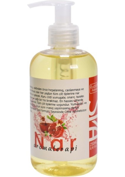 Nar Aromaterapi Masaj Yağı %100 Doğal 250 Ml. / Ryotoneo Pomegranate Aromatherapy Massage Oil 100% Natural 250 Ml.