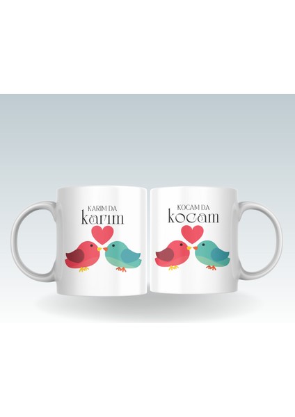 Kocamda Kocam Karım Da Karım Yazılı 2'li Kupa Bardak