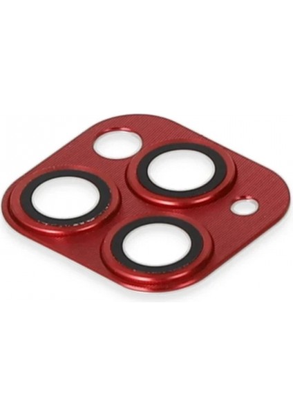 iPhone 11 Pro Max Pers Alüminyum Kamera Lens - Kırmızı fırsatları