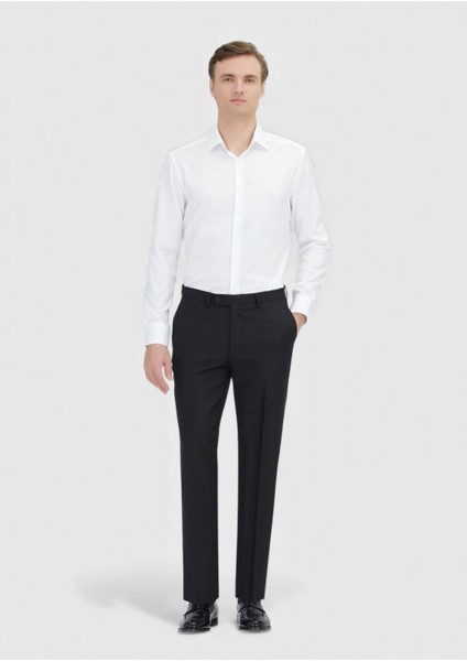 Beyaz Regular Fit Ütü İstemeyen Dokuma Klasik %100 Pamuk Gömlek fiyatları