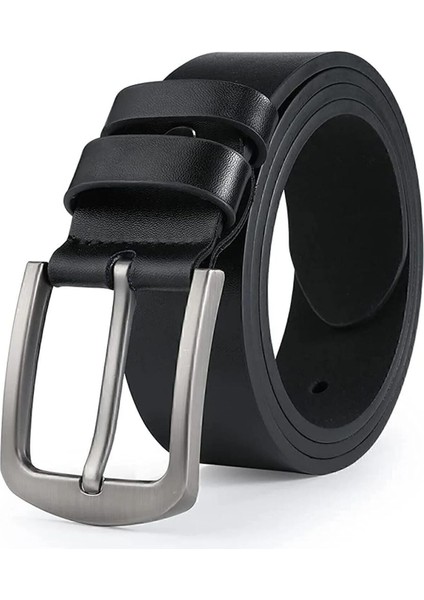 Hakiki Deri Erkek Kemer Kot Için 4.30CM Deri Hakiki Metal Toka