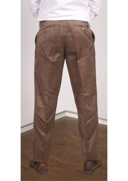 Erkek Açık Kahve Kadife Pantolon