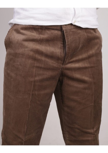 Erkek Açık Kahve Kadife Pantolon modelleri