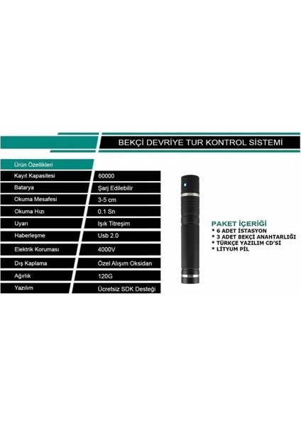 Özel Güvenlik Devriye Tur Sistemi Set 2 Yıl Garanti Ilke modelleri