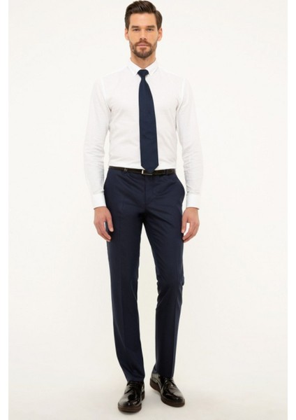 Kılasik Kesim Lacivert Kumaş Panutulon