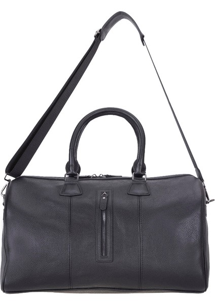 Bloomvoyager Luxe Osidian Black Hakiki Deri Duffle Unisex Seyahat & Hafta Sonu Çantası indirimleri