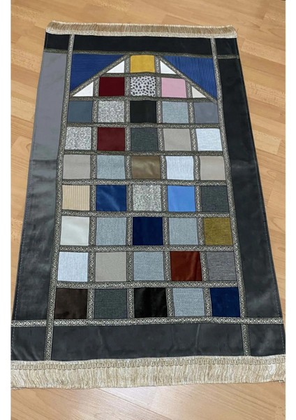 Kırkyama Patchwork Astarlı Kadife Çeyizlik Hediyelik Seccade Karışık 5 Adet