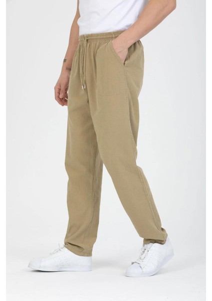 Unisex Ince Yazlık Beli Lastikli Kordonlu Keten %100 Pamuklu Kumaş Pantolon Pijama modelleri