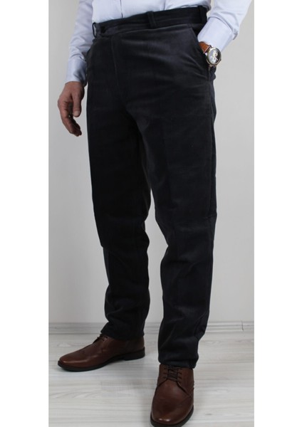 Erkek Klasik Kesim Kadife Pantolon Koyu Gri fiyatları