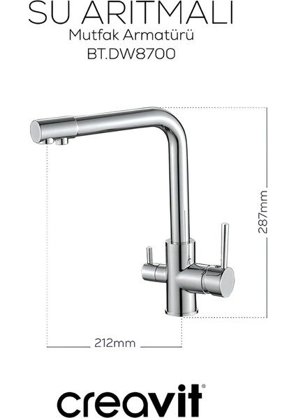 DW8700 Içme Suyu Çıkışlı Mutfak Bataryası fiyatları