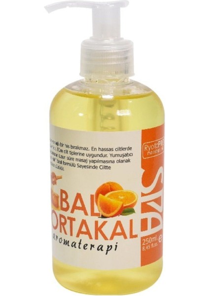 Bal - Portakal Aromaterapi Masaj Yağı %100 Doğal 250 Ml. / Ryotopro Honey - Orange Aromatherapy Massage Oil 100% Natural 250 Ml.