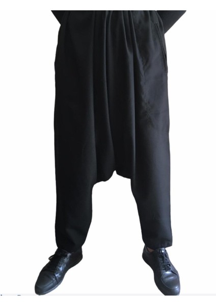 Dört Mevsim Meşhur Siyah Şalvar Rahat Giyim Cepli Uçkurlu modelleri