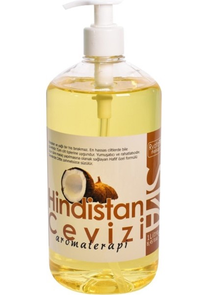 Hindistan Ceviz Aromaterapi Masaj Yağı %100 Doğal 1 Lt. / Ryotopro Coconut Aromatherapy Massage Oil 100% Natural 1 Lt.