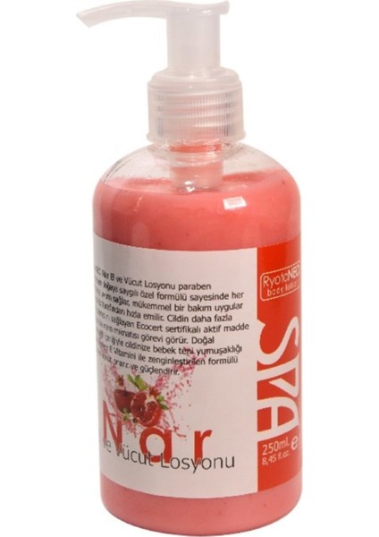 Nar El Yüz ve Vücut Losyonu %100 Doğal 250 Ml. / Ryotoneo Pomegranate Hand, Face And Body Lotion 100% Natural 250 Ml.