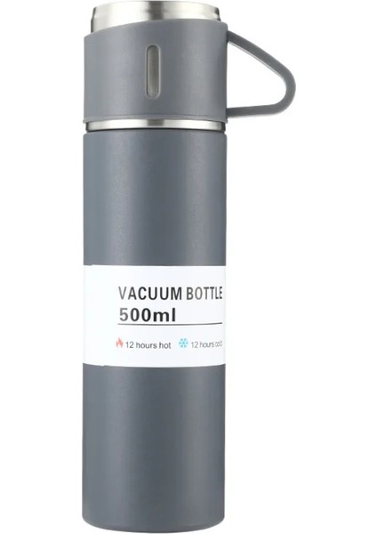 3 Bardaklı Termos Set 500ML A+ Kalite Çelik Termos Kahve Çay Termosu Çantalı Hediye indirimleri