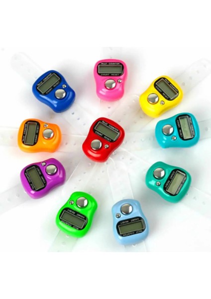 50 Adet Zikirmatik Dijital Tesbih Yüzük Şeklinde Karışık Renk