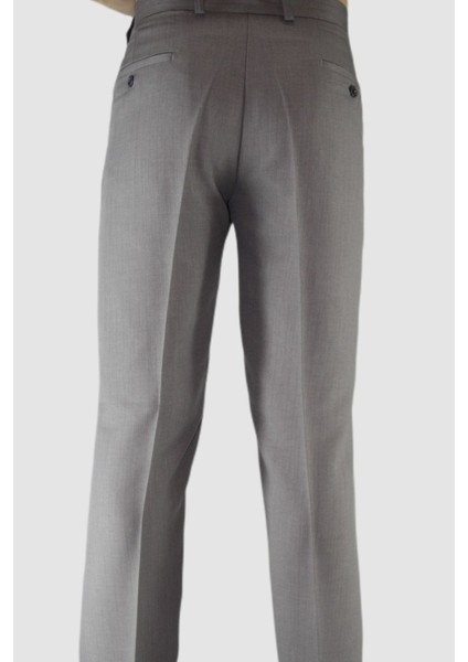 Erkek Klasik Kesim Gri Kumaş Pantolon modelleri