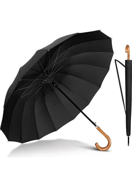 Yağmur Şemsiyesi Premium Protokol Şemsiyesi Çelik ve Dayanıklı Şemsiye 24 Telli Geniş Kılıflı